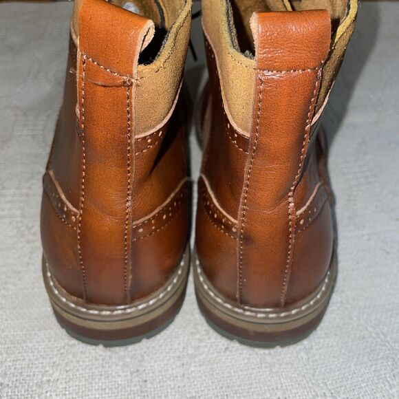 Arkbird Men’s Ankle Boots Size 10.5 D Brown Colorblock Leather Wingtip Business - Picture 10 of 12